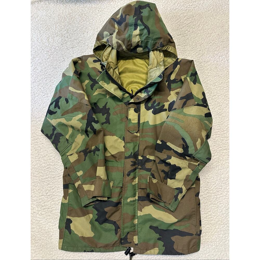 US Military Parka Cold Weather Camo Jacket GoreTex Small